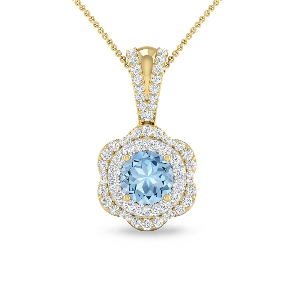 Yellow Gold - Aquamarine