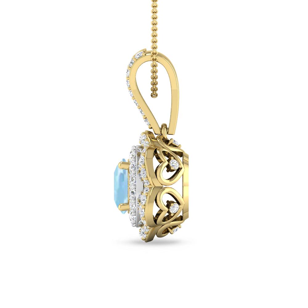 Yellow Gold - Aquamarine