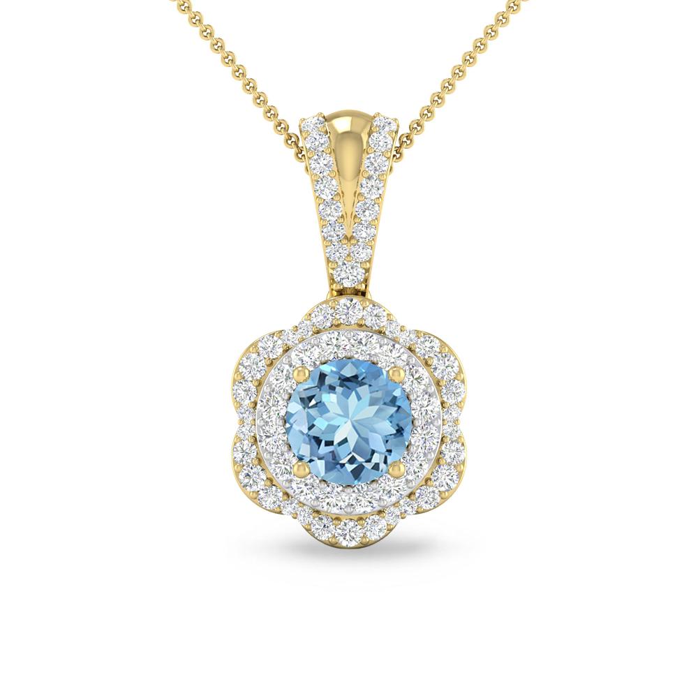 Yellow Gold - Aquamarine