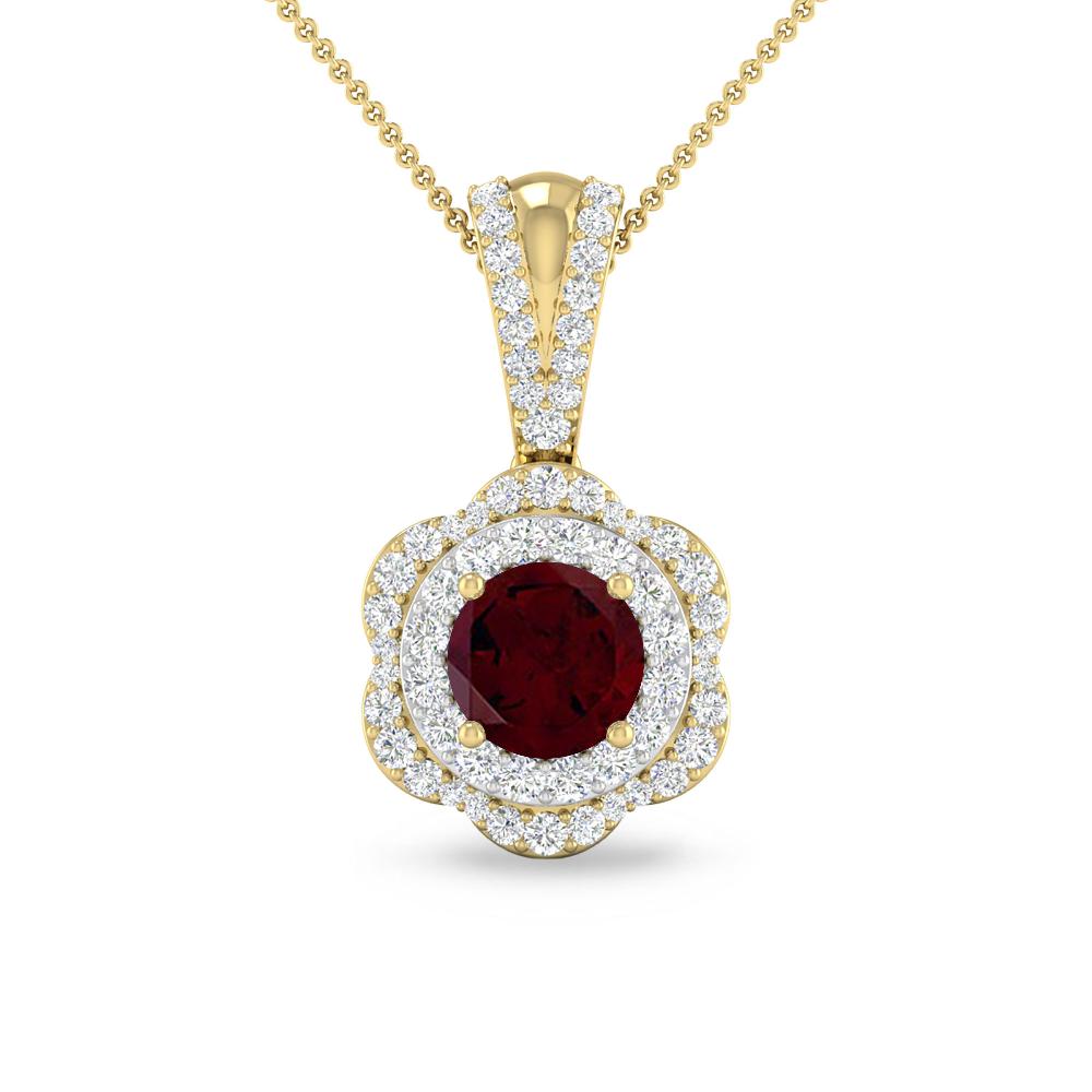 Yellow Gold - Garnet