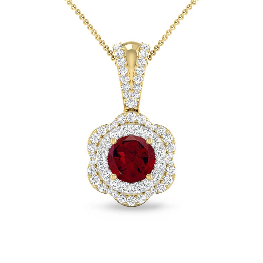Yellow Gold - Garnet