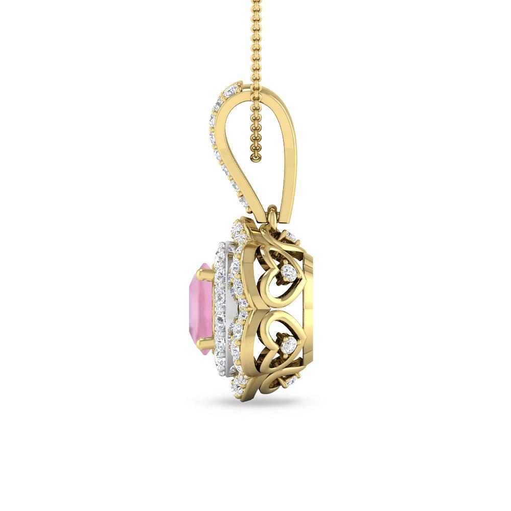 Yellow Gold - Pink Tourmaline