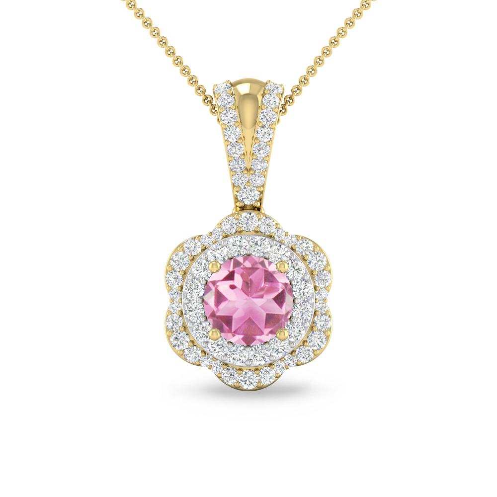 Yellow Gold - Pink Tourmaline