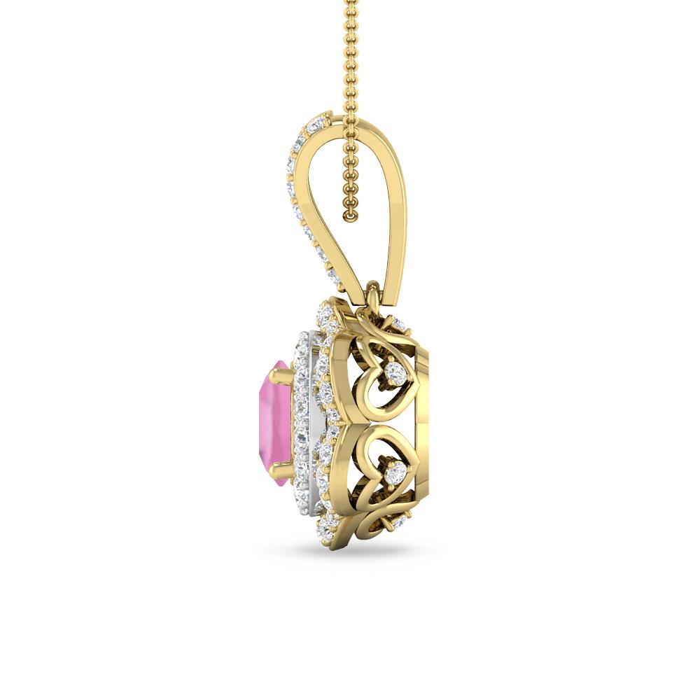 Yellow Gold - Pink Tourmaline