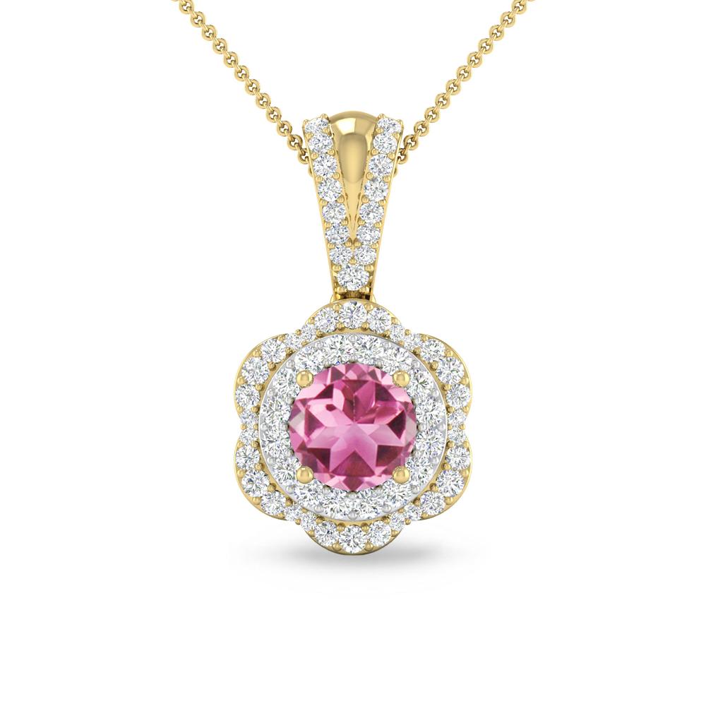 Yellow Gold - Pink Tourmaline