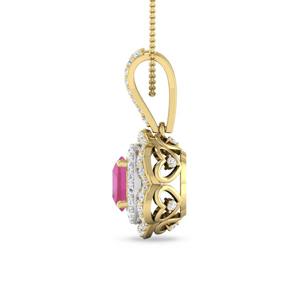 Yellow Gold - Pink Tourmaline