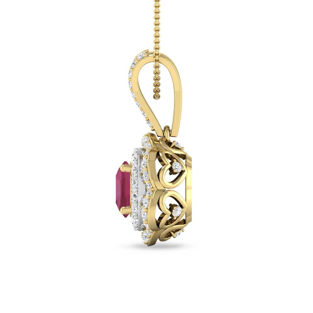 Yellow Gold - Pink Tourmaline