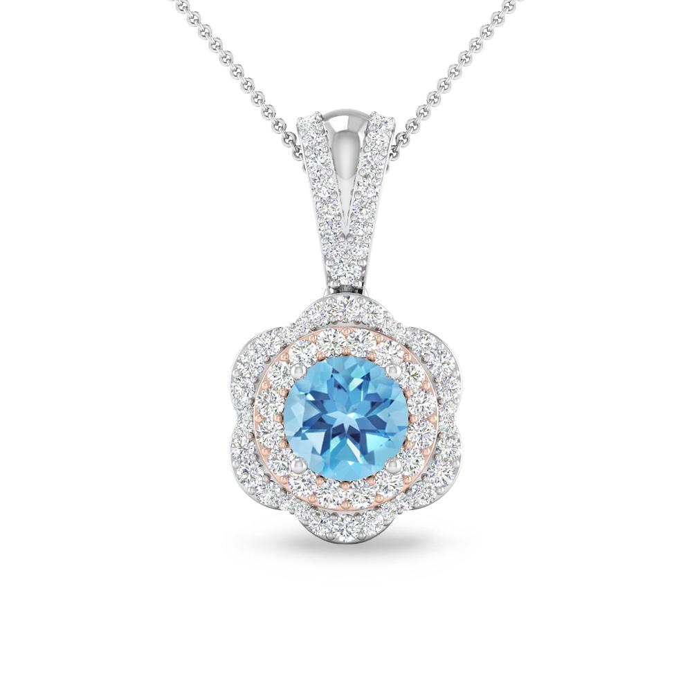 White Gold - Blue Topaz