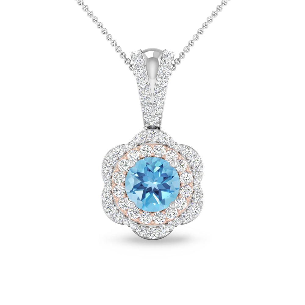 White Gold - Blue Topaz