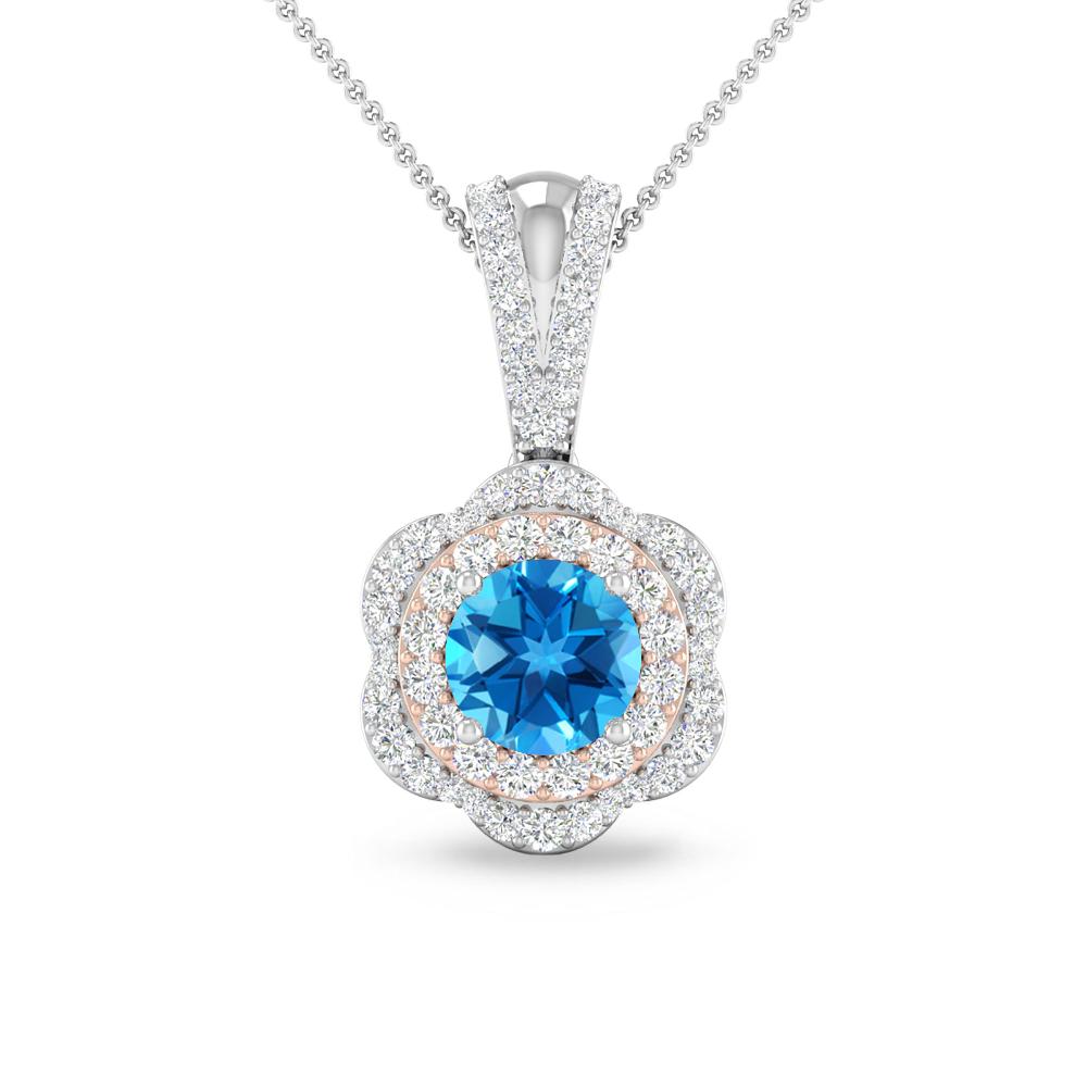 White Gold - Blue Topaz