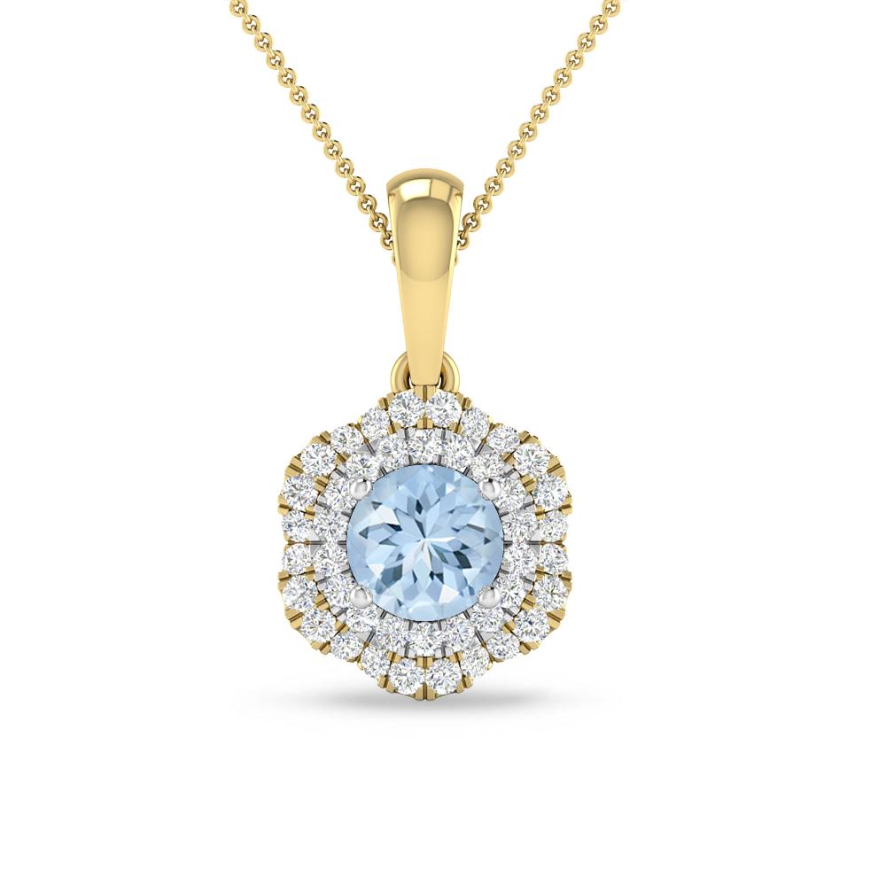 Yellow Gold - Aquamarine