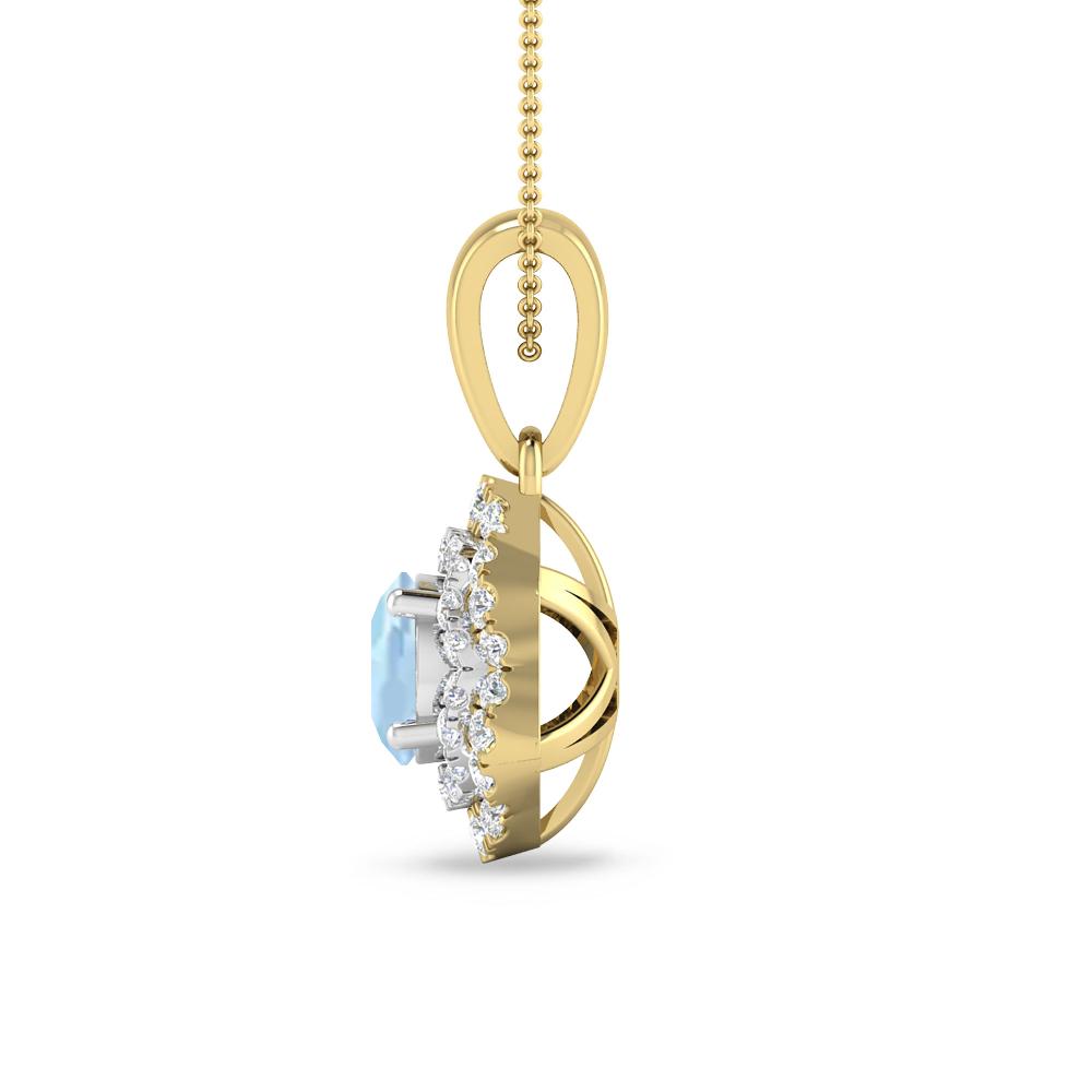 Yellow Gold - Aquamarine