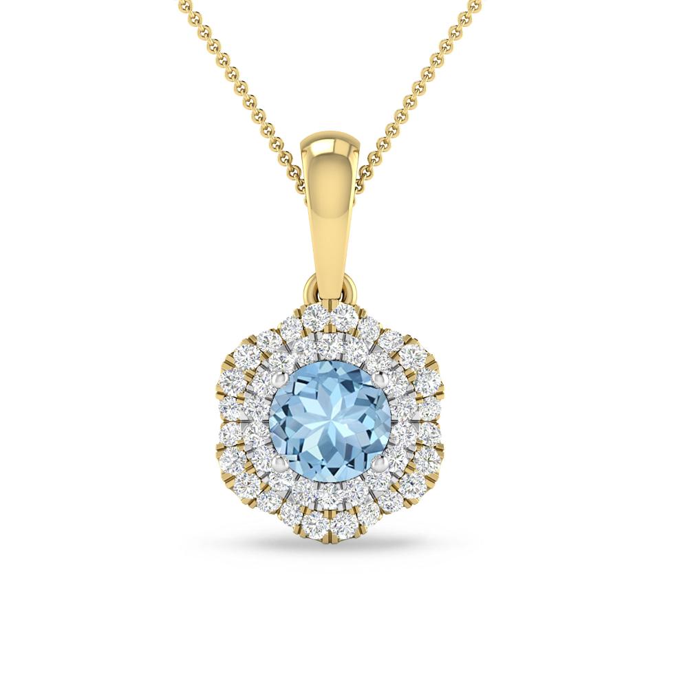 Yellow Gold - Aquamarine