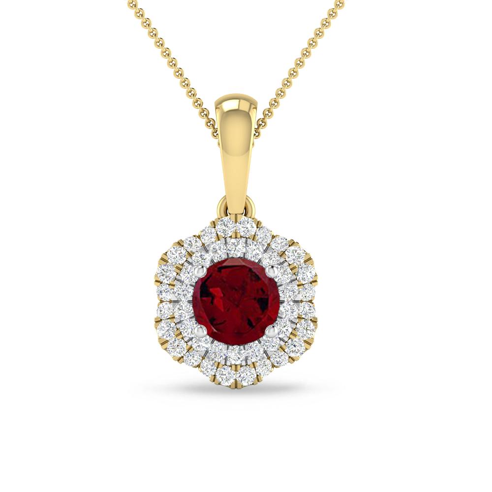 Yellow Gold - Garnet