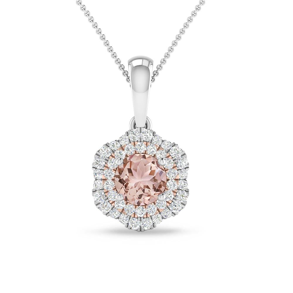 White Gold/Rose Gold - Morganite
