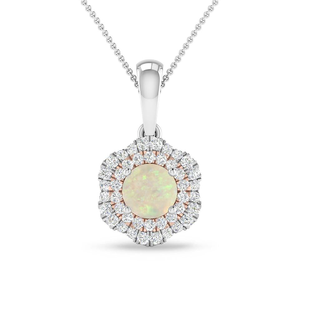 White Gold/Rose Gold - Opal