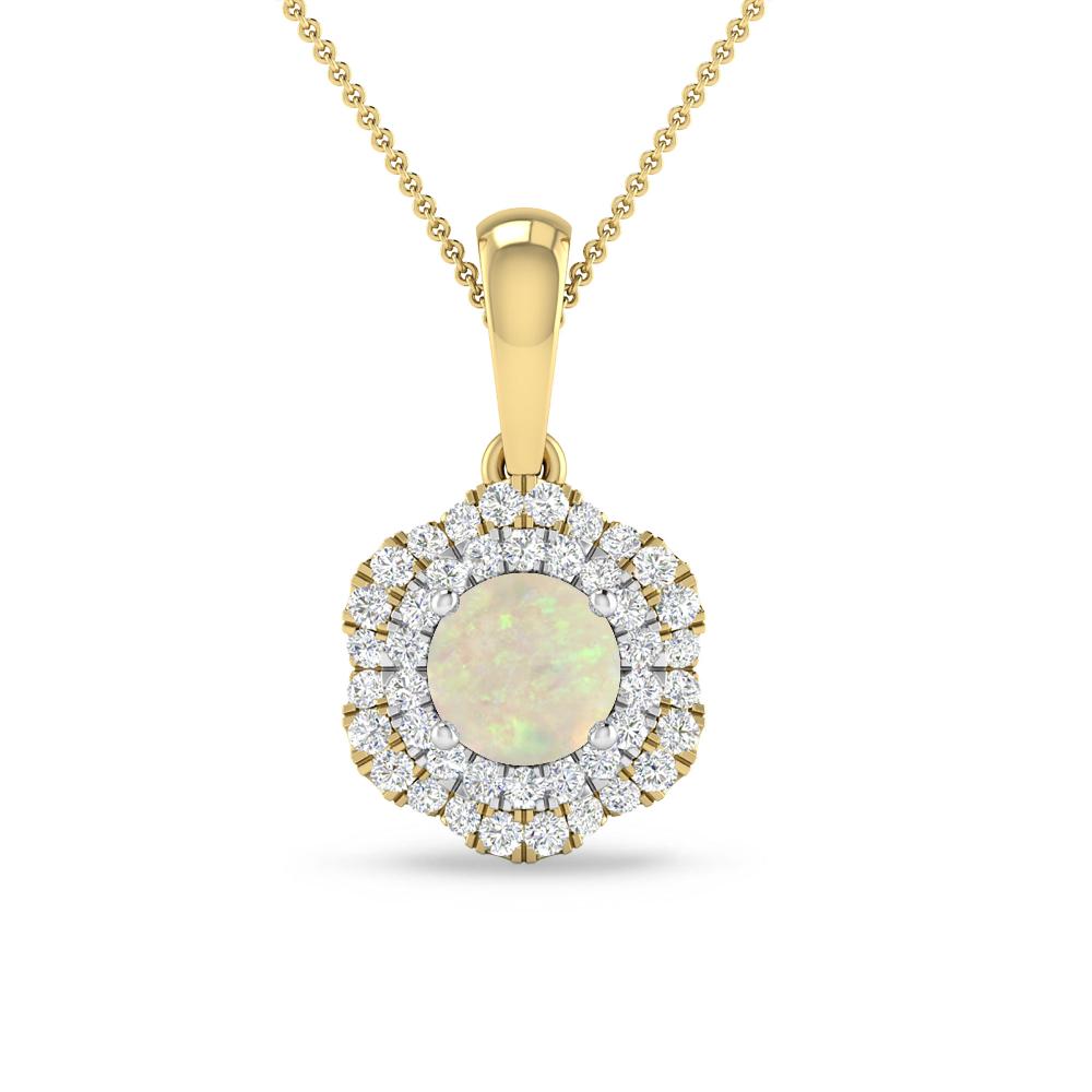 Yellow Gold/White Gold - Opal