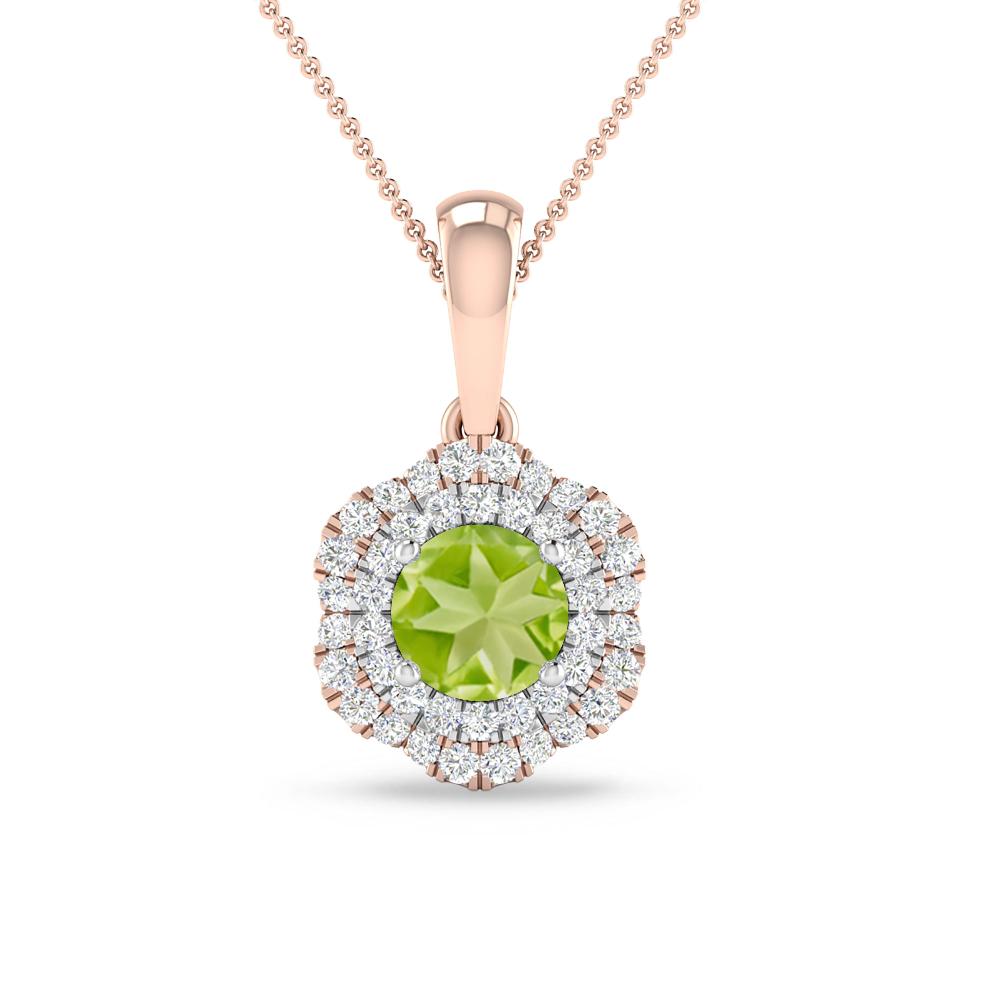Rose Gold/White Gold - Peridot
