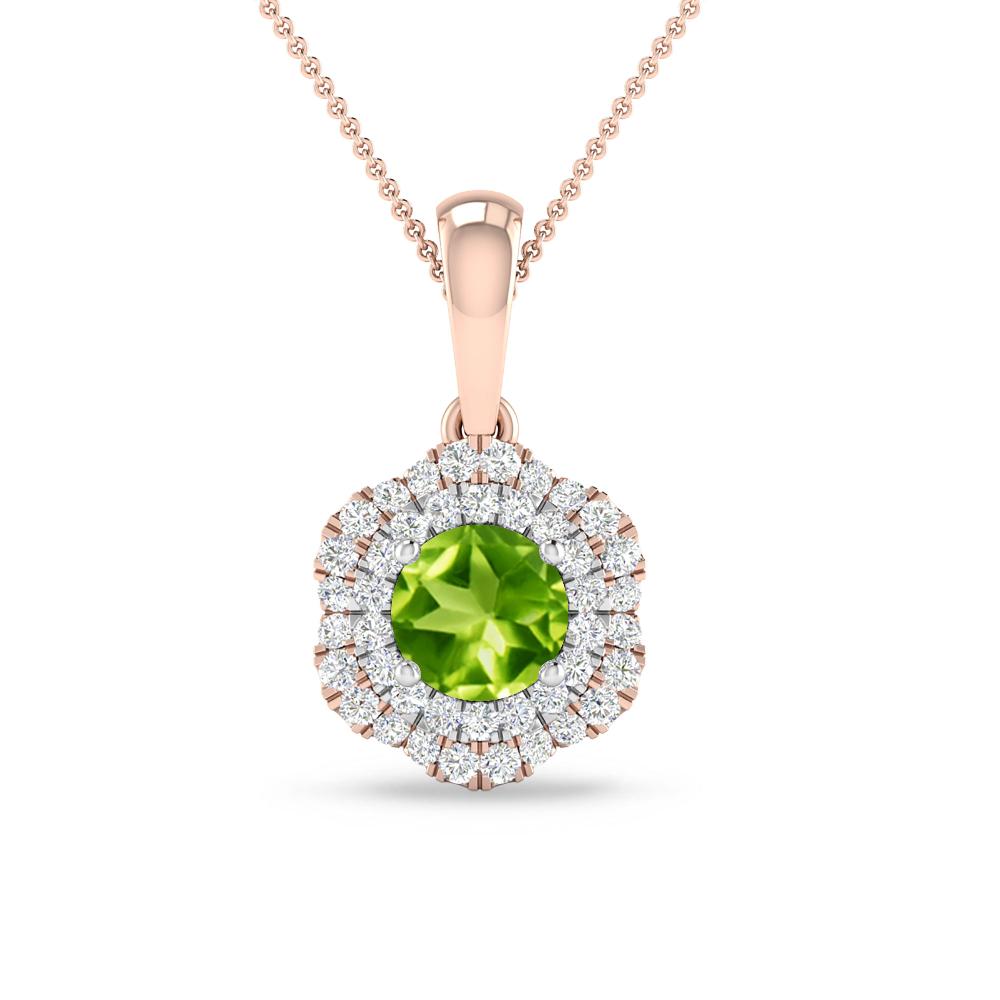 Rose Gold/White Gold - Peridot