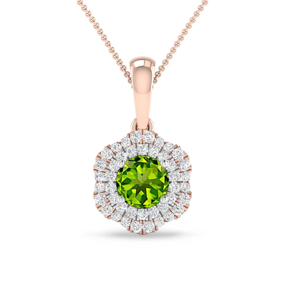 Rose Gold/White Gold - Peridot