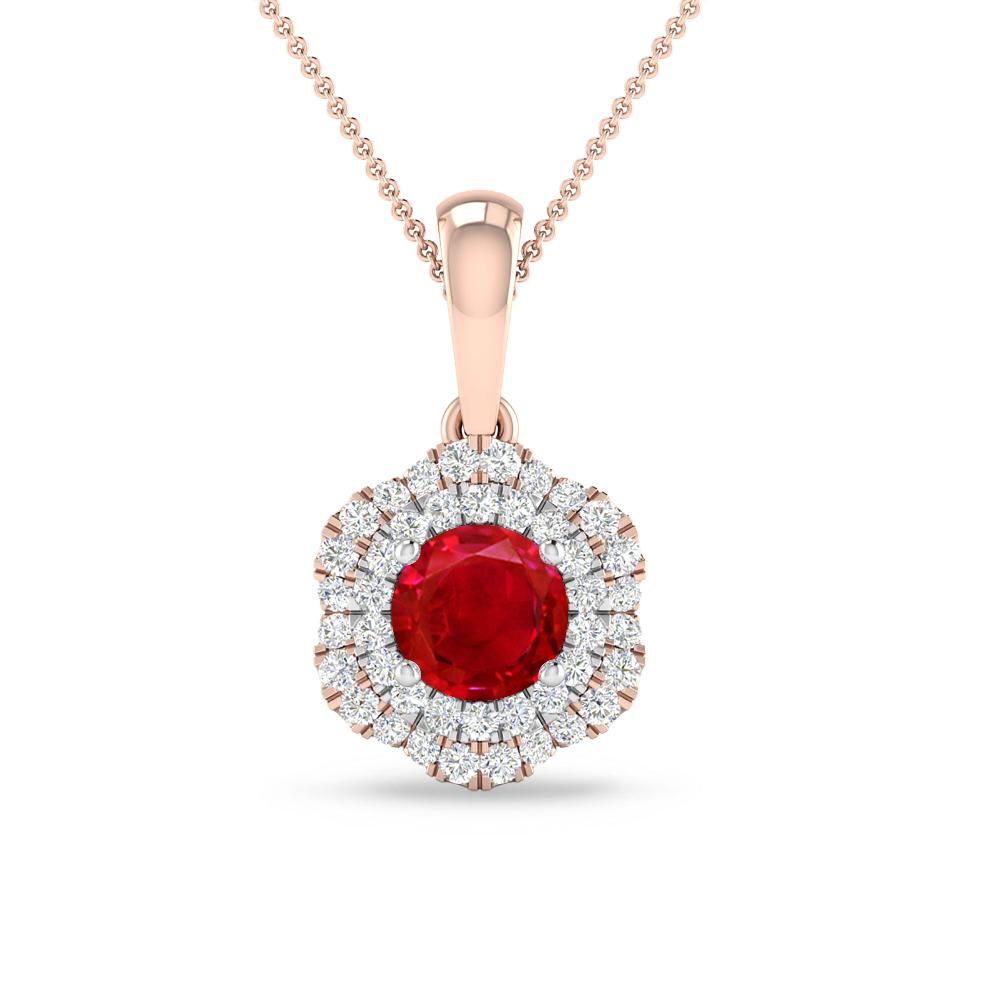 Rose Gold/White Gold - Ruby