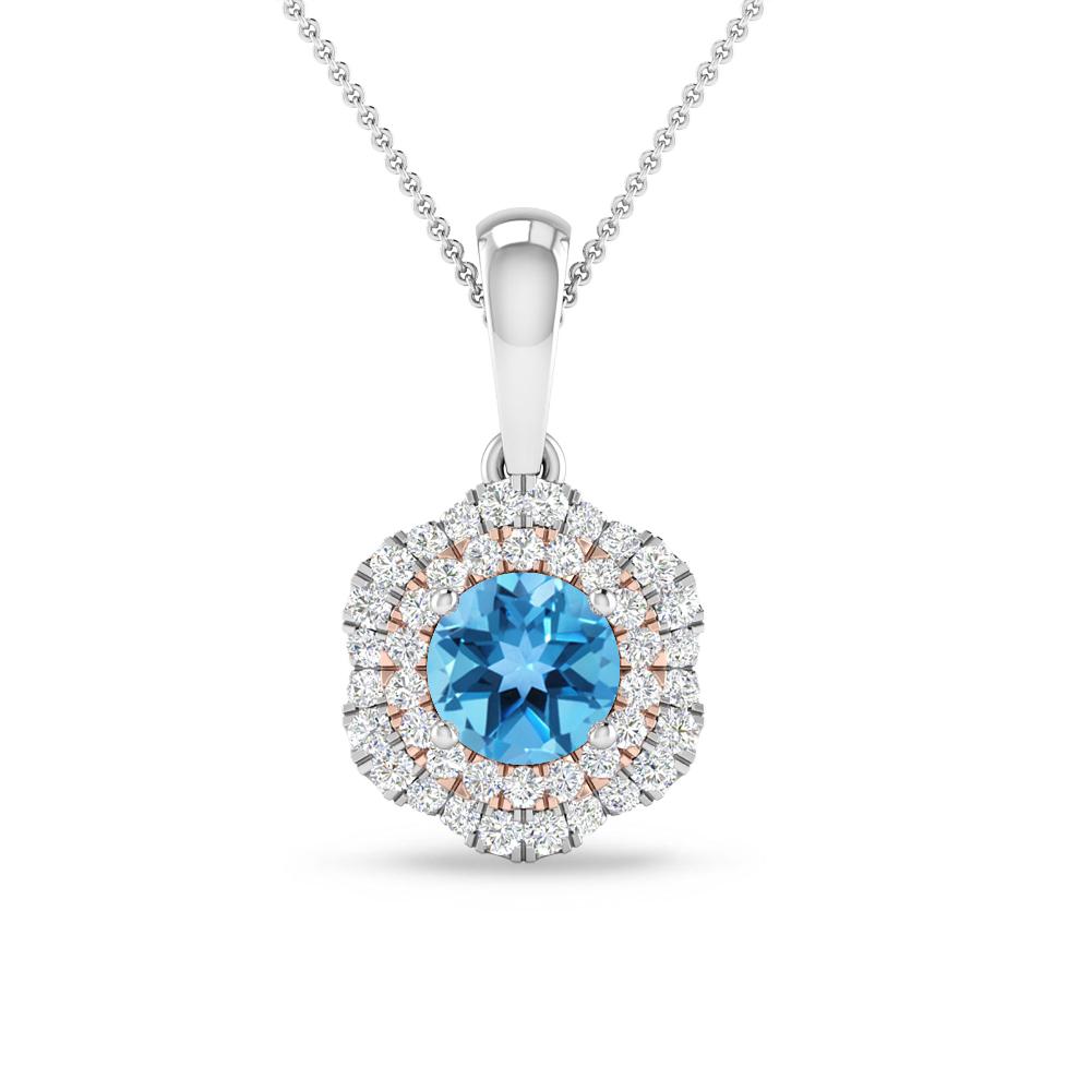 White Gold - Blue Topaz