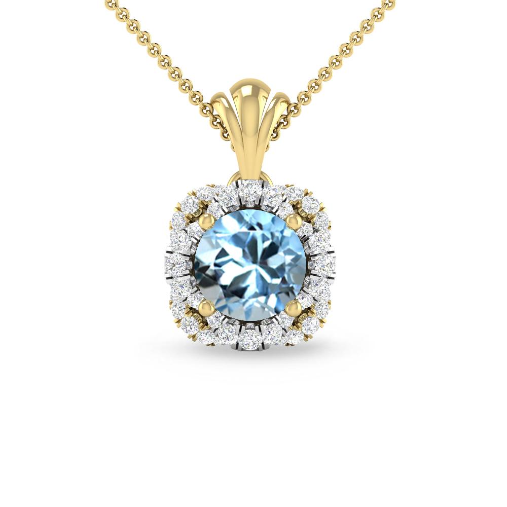 Yellow Gold - Aquamarine