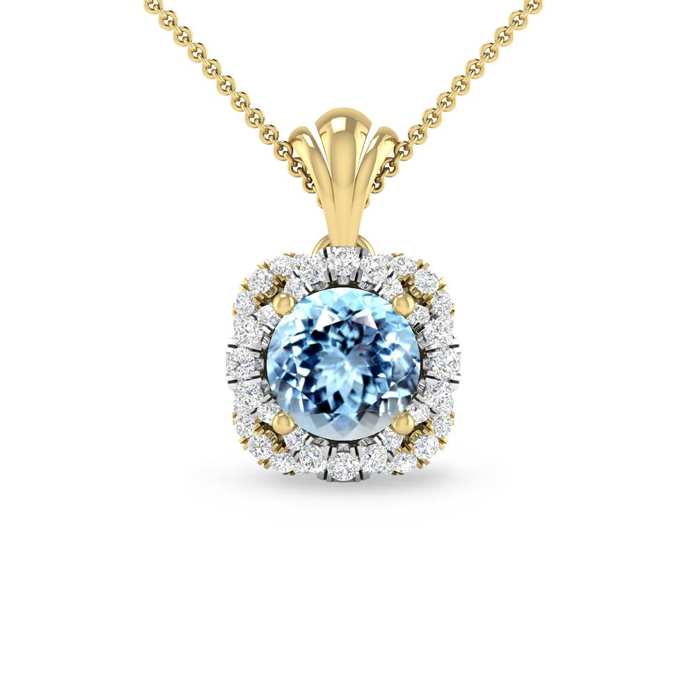 Yellow Gold - Aquamarine