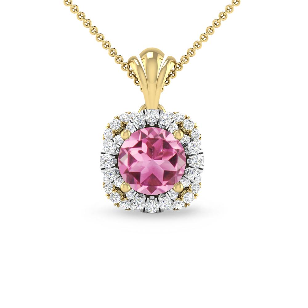 Yellow Gold - Pink Tourmaline