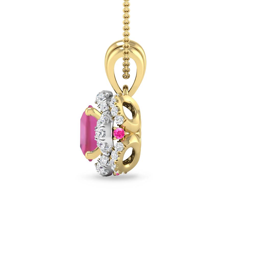 Yellow Gold - Pink Tourmaline