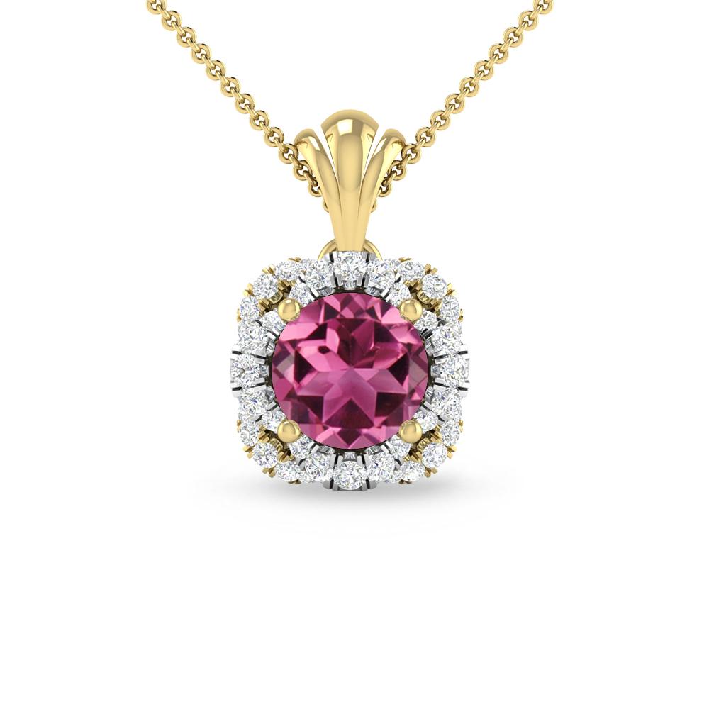 Yellow Gold - Pink Tourmaline