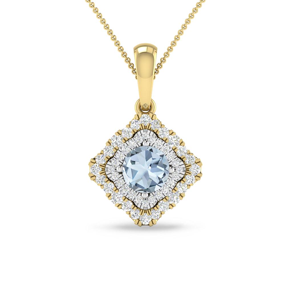 Yellow Gold - Aquamarine