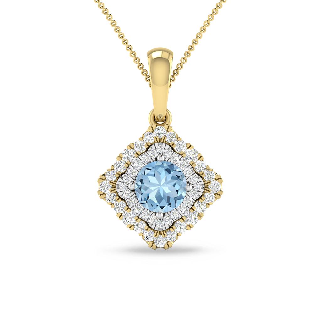 Yellow Gold - Aquamarine