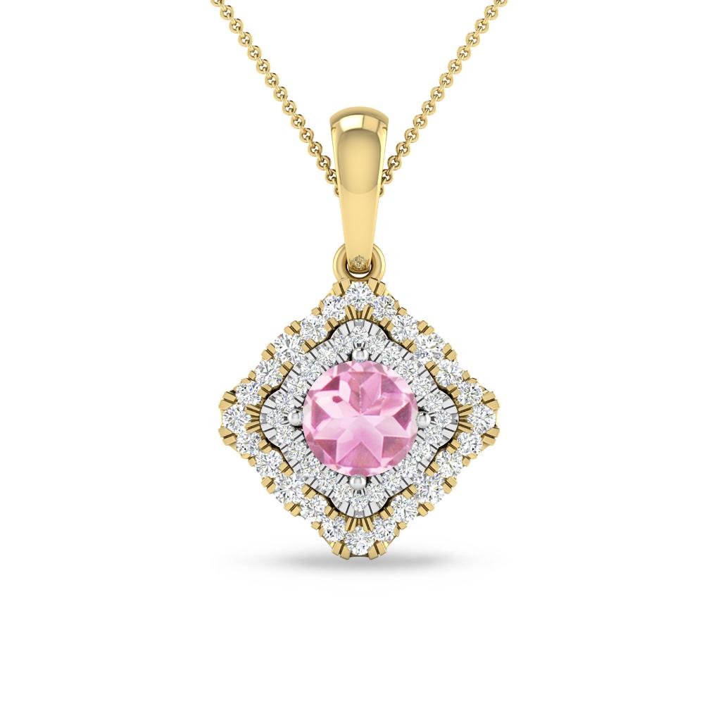 Yellow Gold - Pink Tourmaline