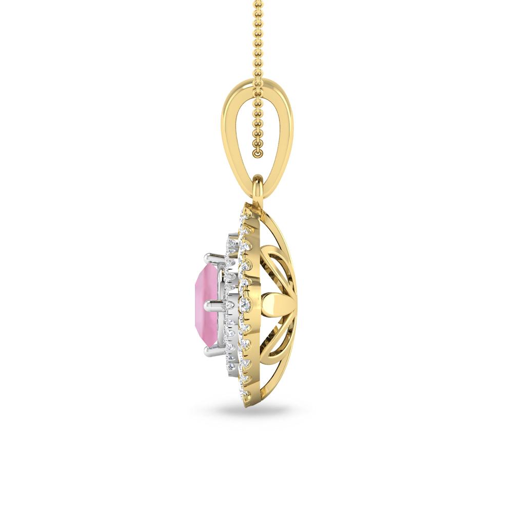 Yellow Gold - Pink Tourmaline