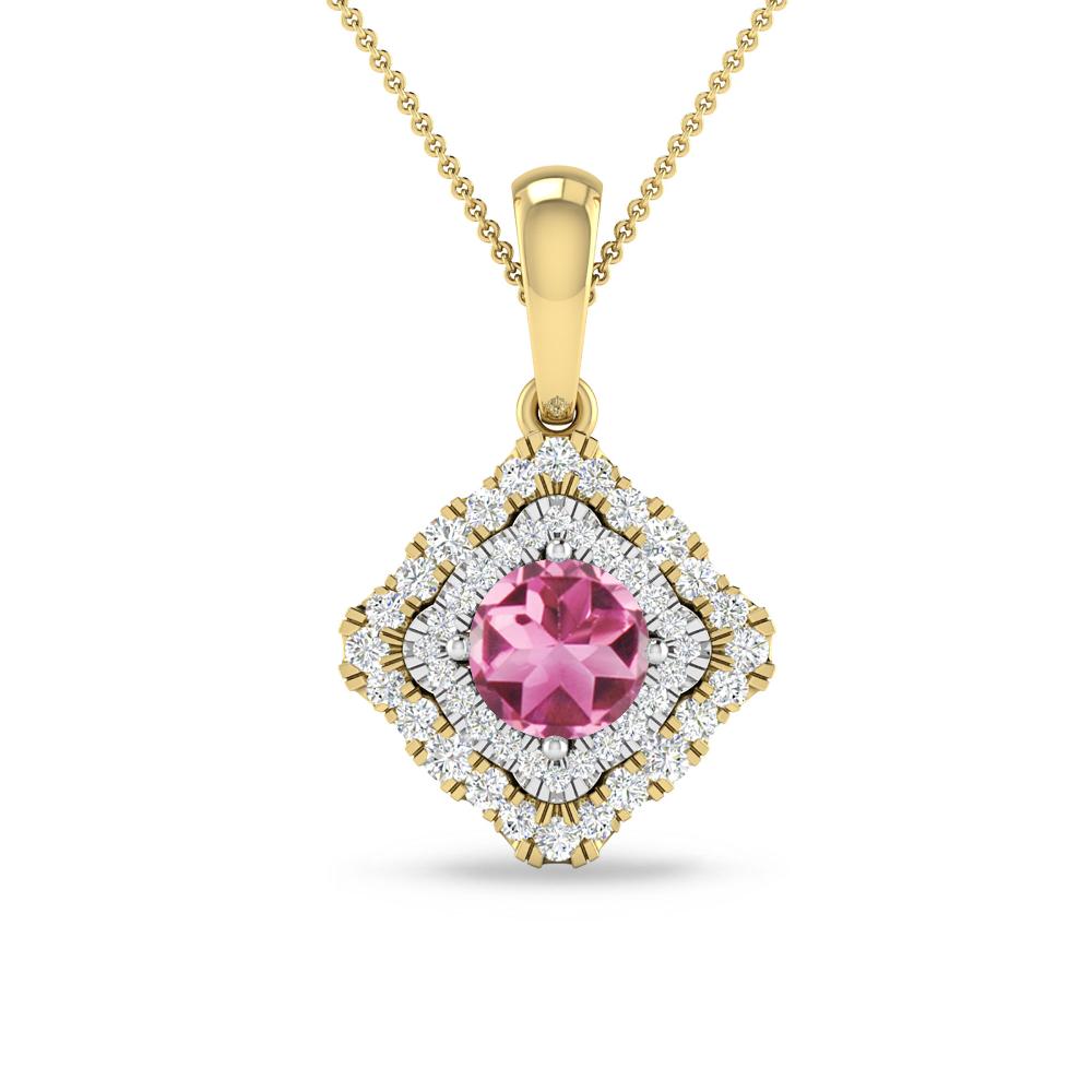 Yellow Gold - Pink Tourmaline