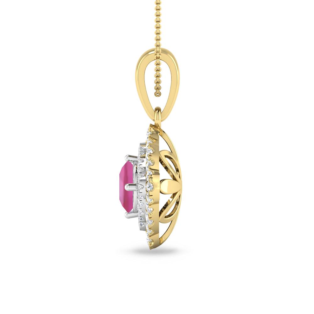 Yellow Gold - Pink Tourmaline