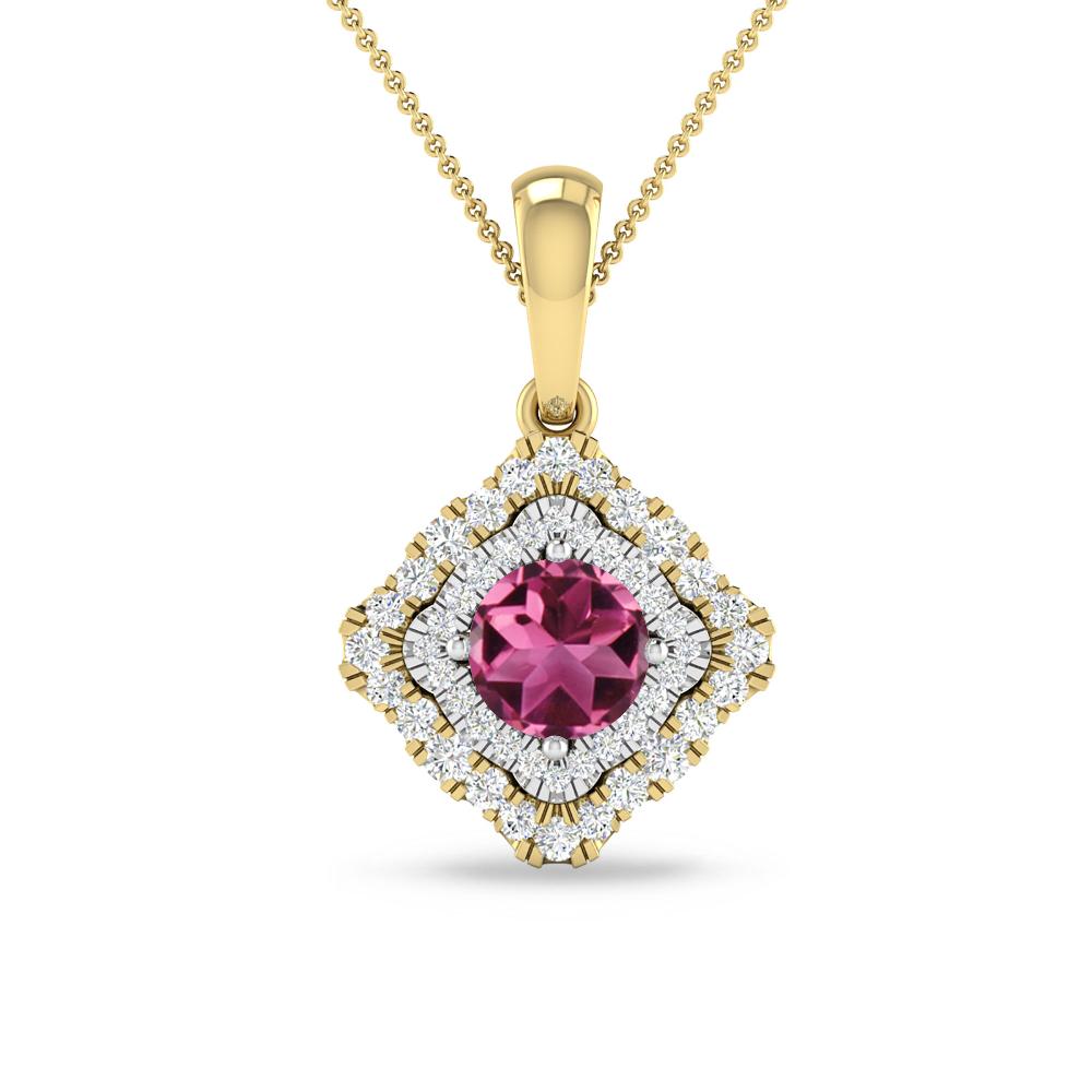 Yellow Gold - Pink Tourmaline