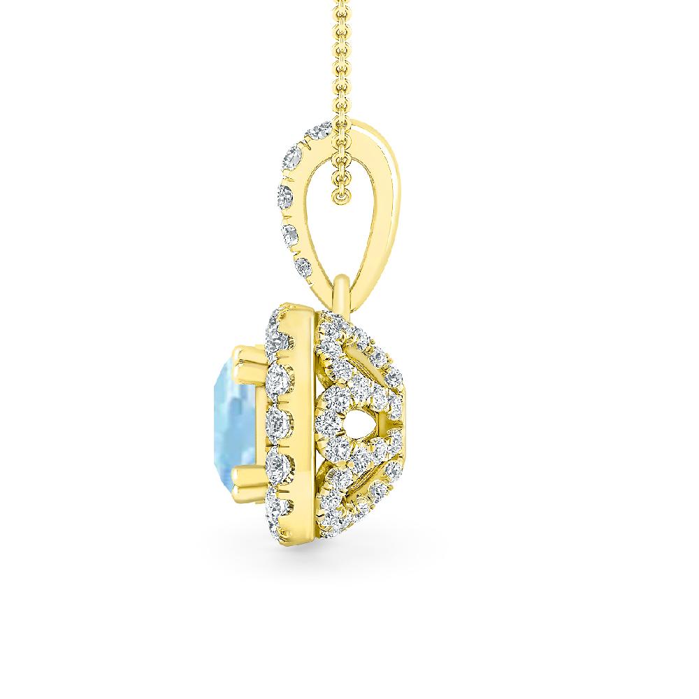 Yellow Gold - Aquamarine