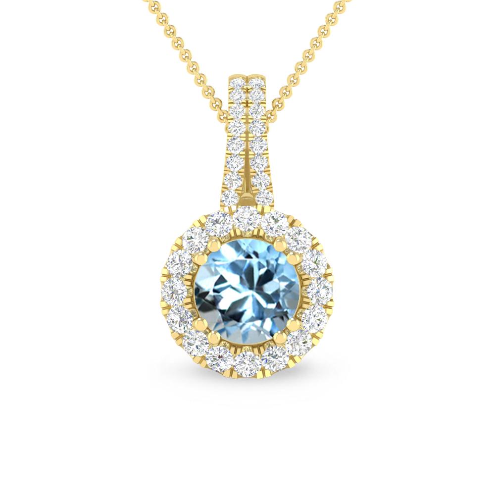 Yellow Gold - Aquamarine