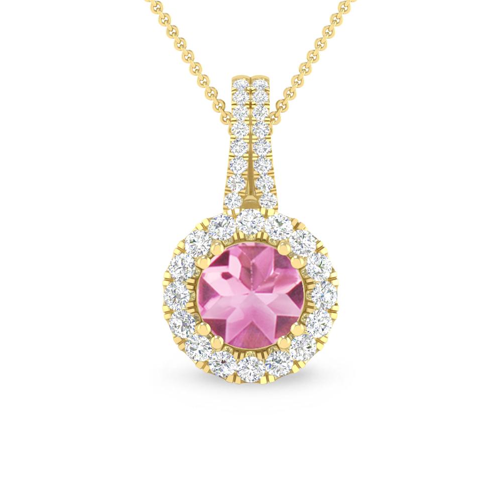 Yellow Gold - Pink Tourmaline