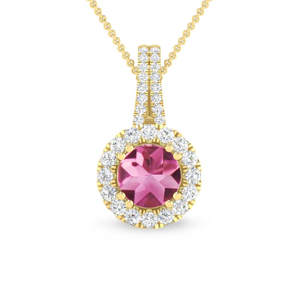 Yellow Gold - Pink Tourmaline