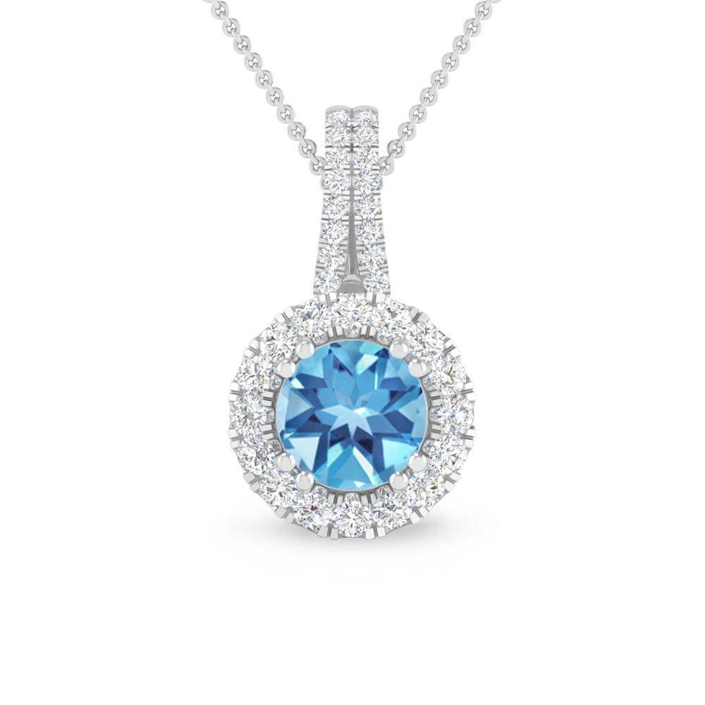 White Gold - Blue Topaz