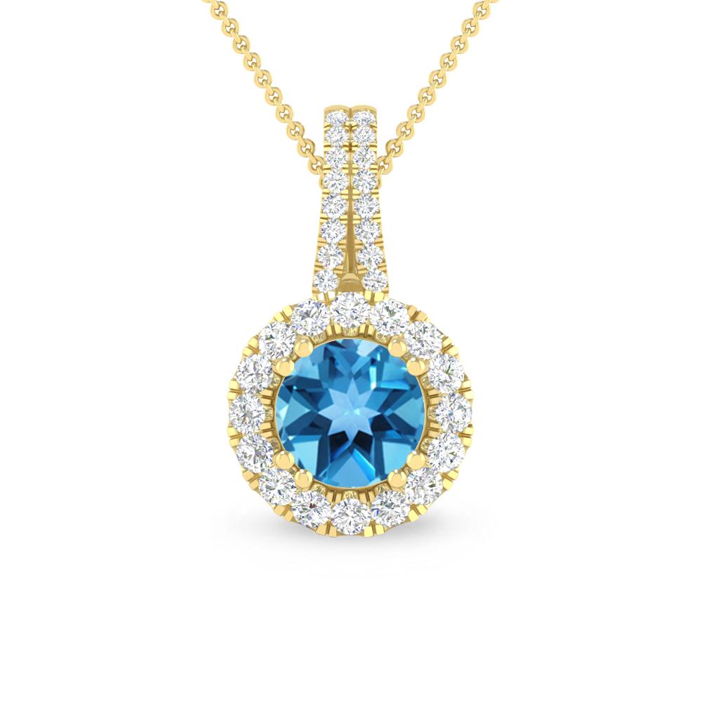 Yellow Gold - Blue Topaz