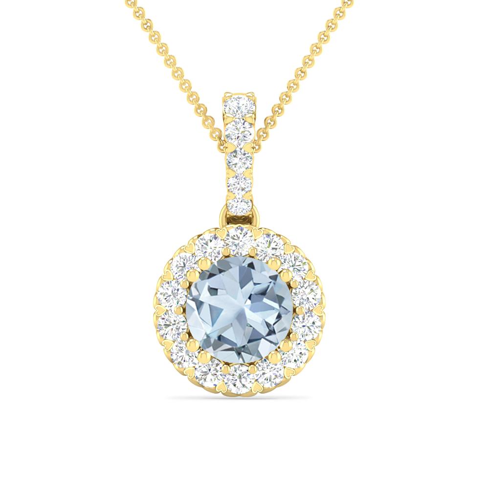 Yellow Gold - Aquamarine