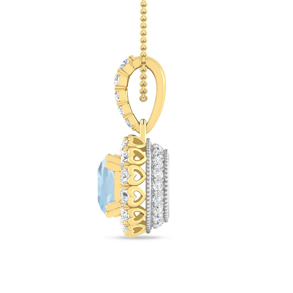 Yellow Gold - Aquamarine