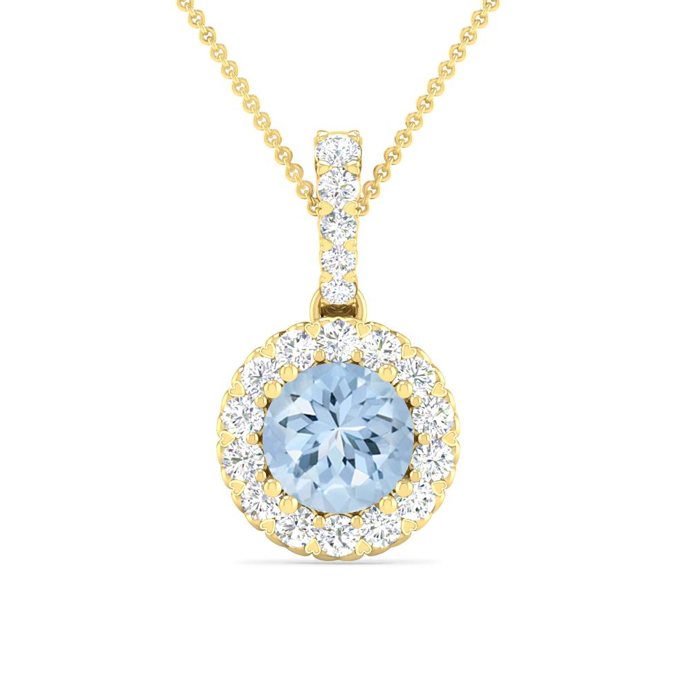 Yellow Gold - Aquamarine