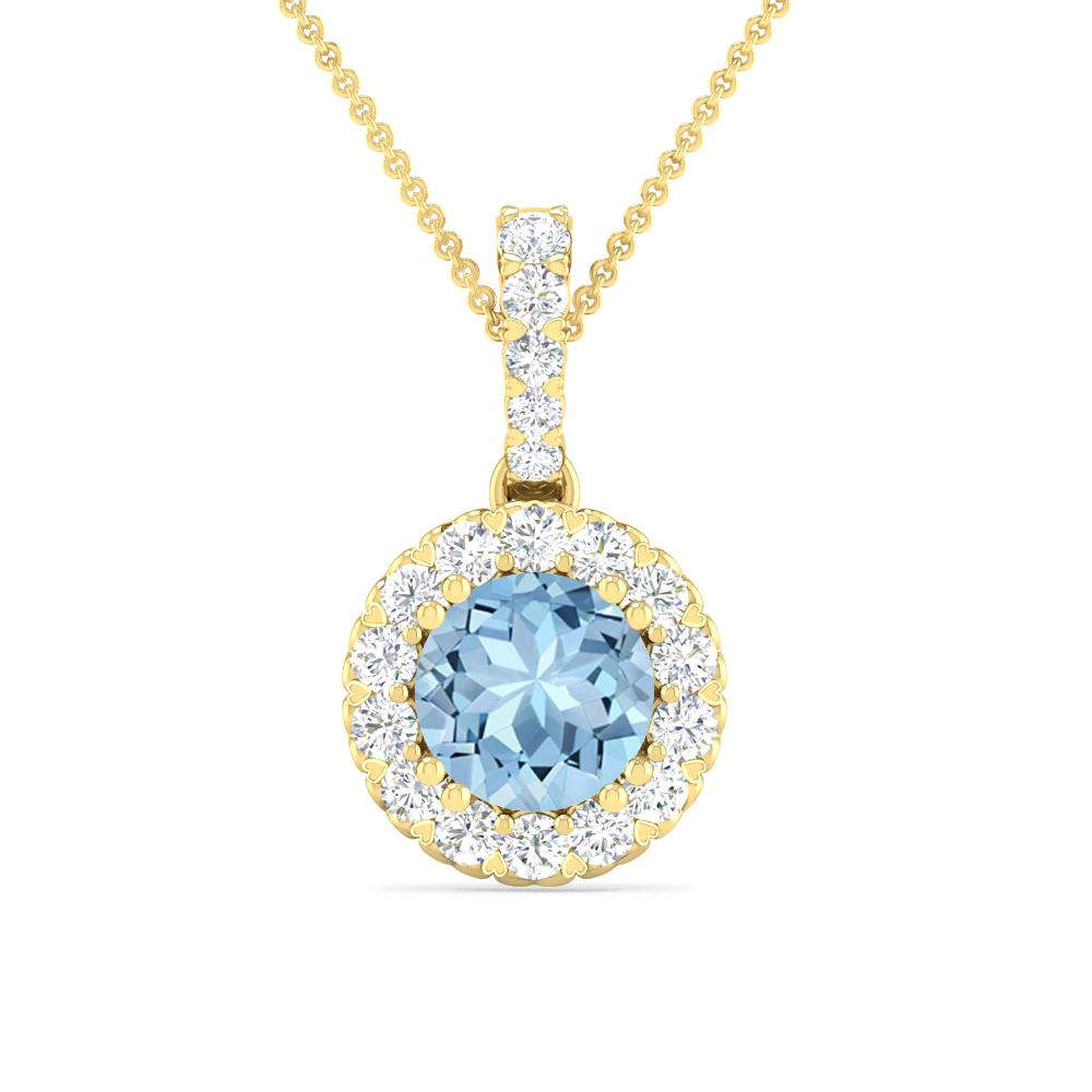 Yellow Gold - Aquamarine