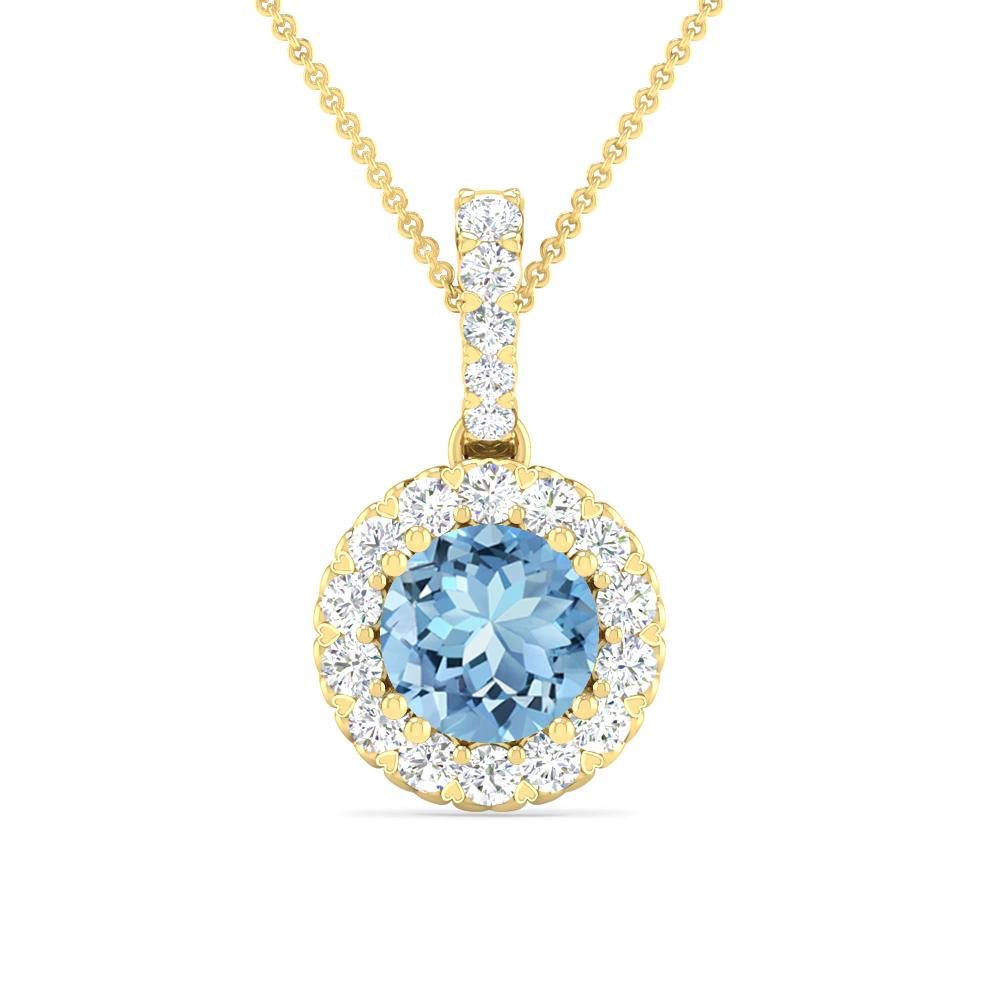 Yellow Gold - Aquamarine