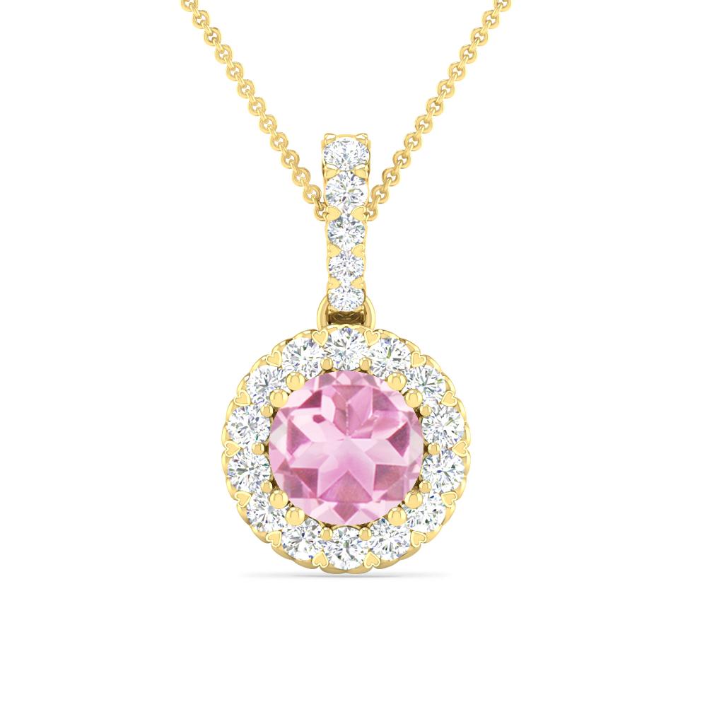 Yellow Gold - Pink Tourmaline